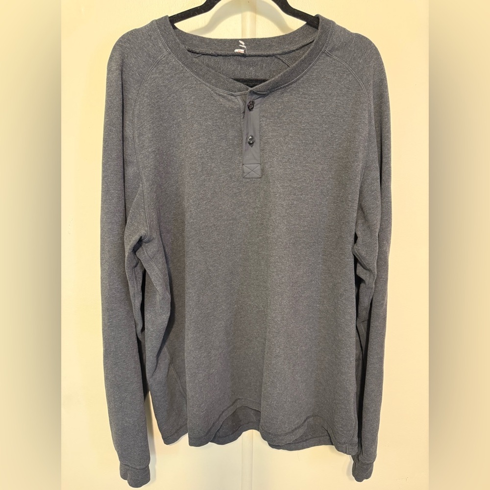 Lululemon Gray Long Sleeve Henley Shirt